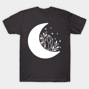 Moon with Flowers/Quartz T-Shirt